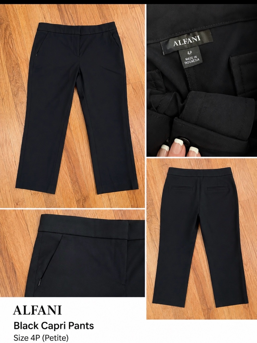 Alfani Black Capri Dress Pants – Size 4P